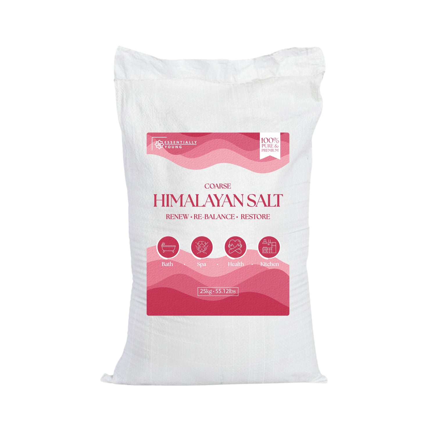 Bulk Himalayan Pink Salt Coarse - Natural Mineral Salt | 25Kg