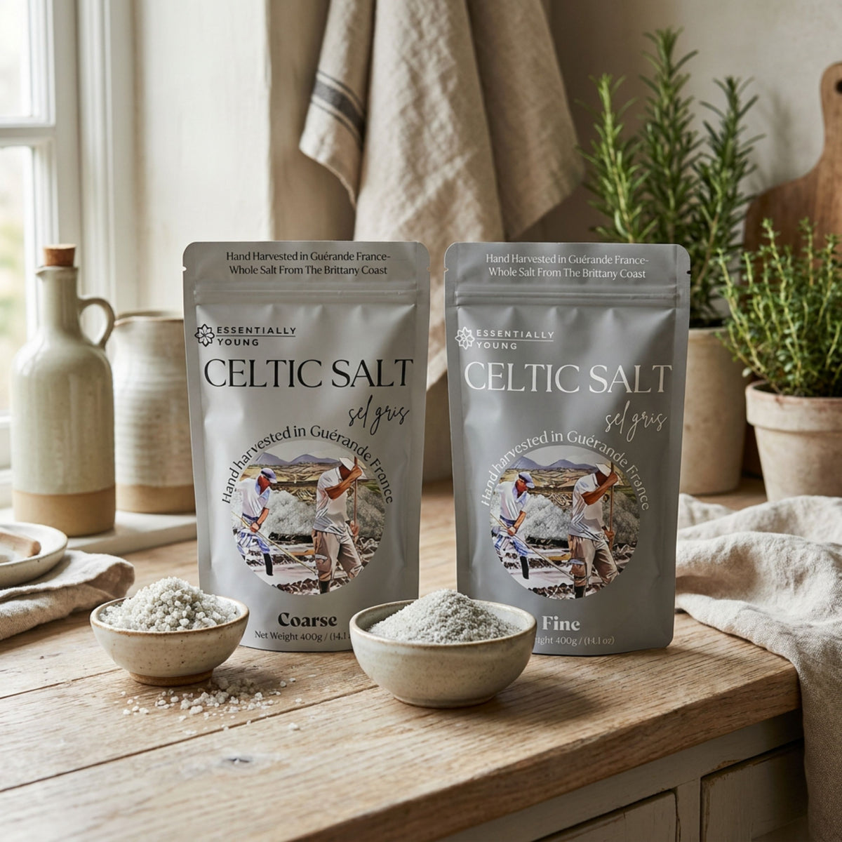 Celtic Sea Salt Bundle – Coarse & Fine 2 x 400g