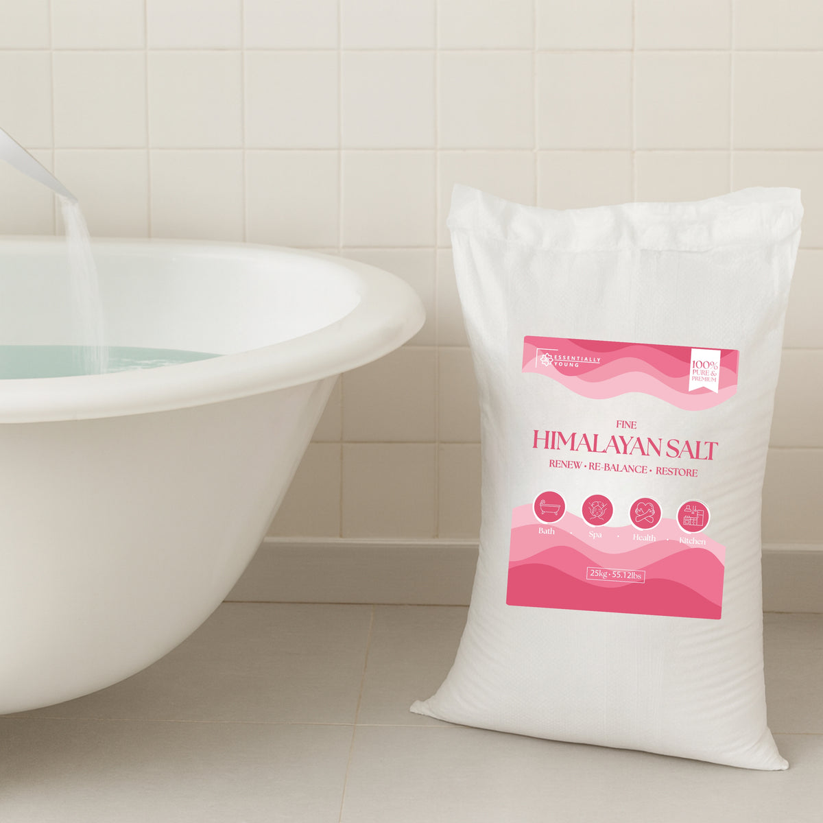 Bulk Himalayan Pink Salt Fine - Natural Mineral Salt | 25Kg