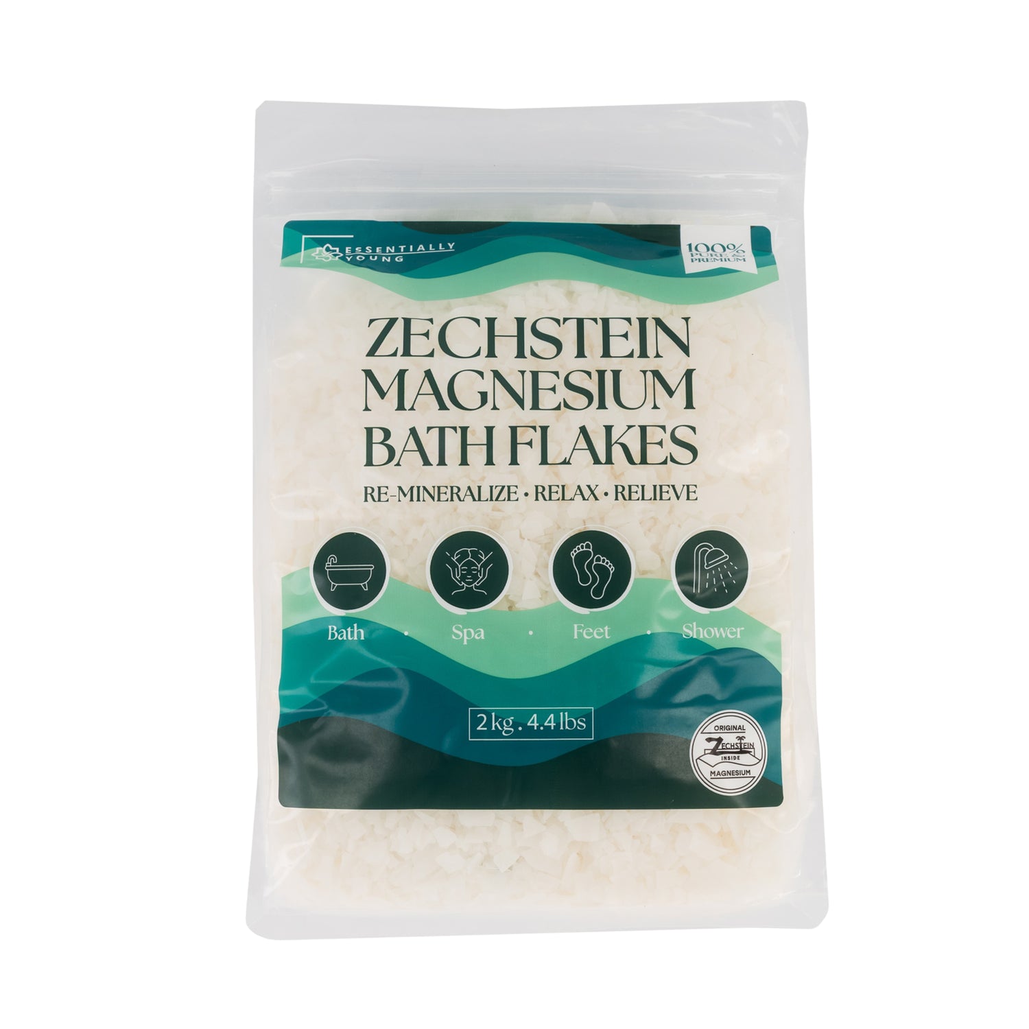 Magnesium Bath Flakes (imported from the Netherlands)  - Muscle Recovery, Detox, Sleep Aid | 2Kg