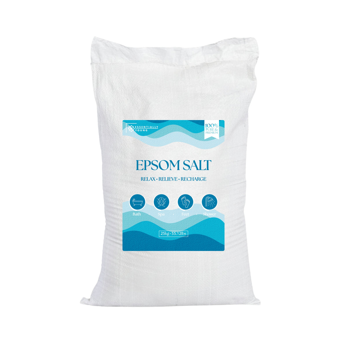 Bulk Epsom Salt ultra fine (Bitter Salz) -Mined from natural deposits in Germany- FCC Grade-imported from Germany | 25kg