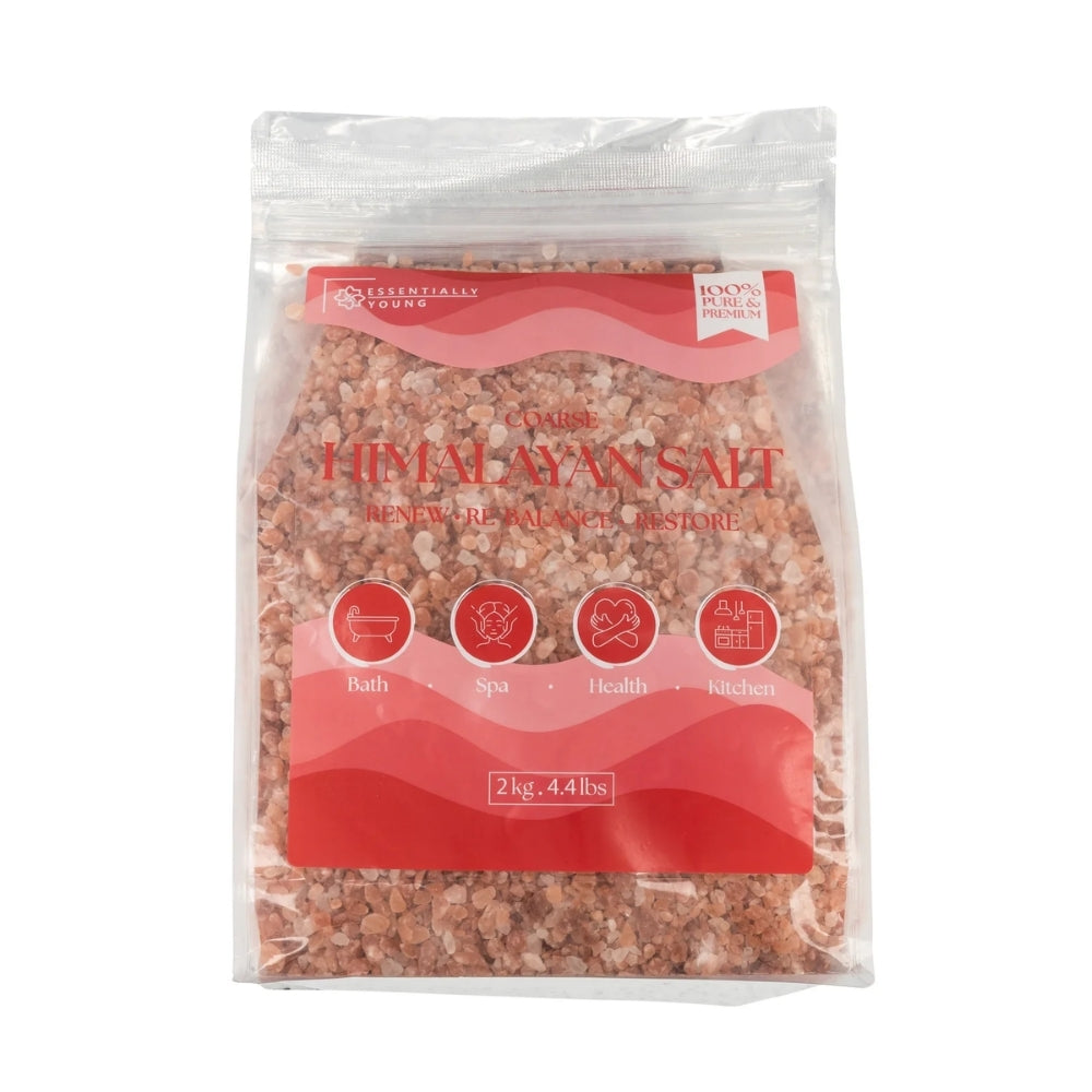 Himalayan Salt | Coarse - Mineral Soak, Cooking Salt | Essentially Young