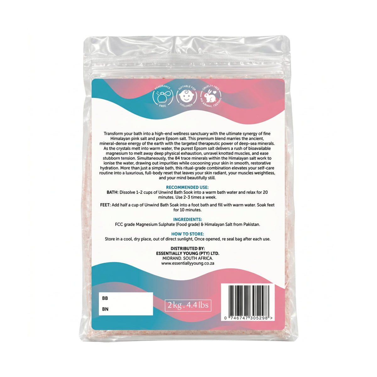 Bath Soak – Essentially Young Unwind, Epsom & Himalayan Salt 2kg