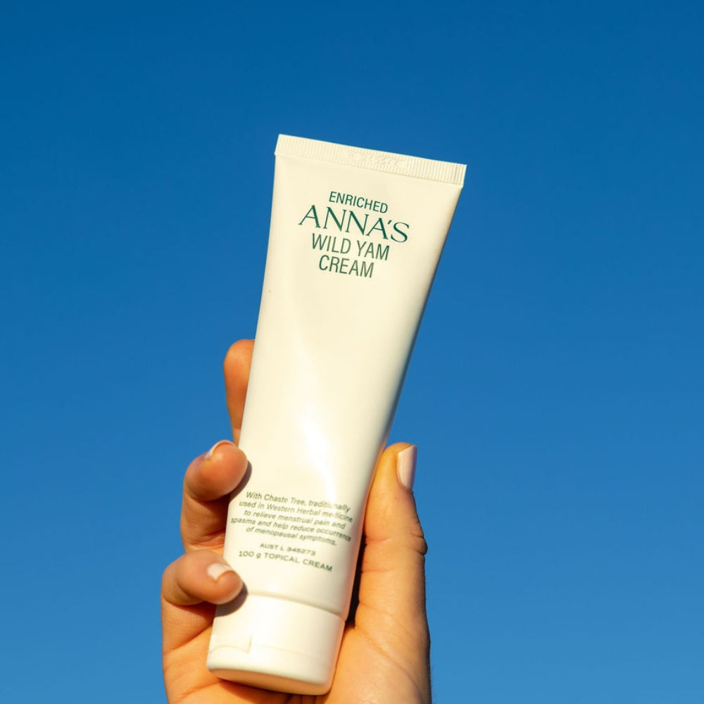 Menstrual & Menopause Relief Cream - Wild Yam, Herbal Extracts | ANNA'S