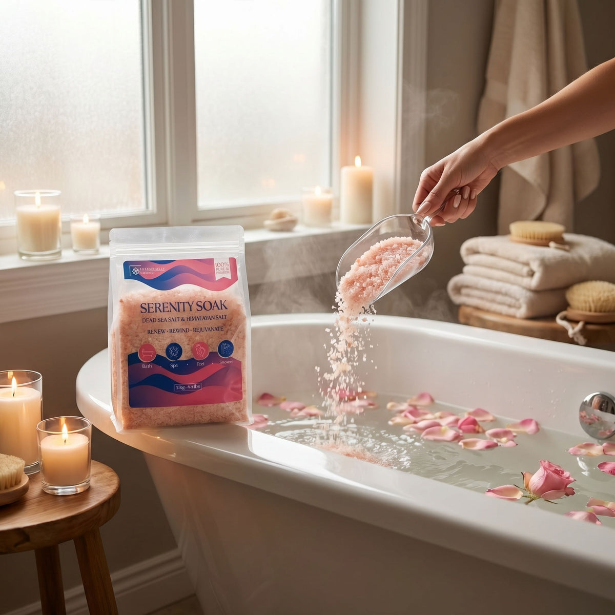 Serenity Bath Soak. Blend of Dead Sea Salt & Himalayan. 2kg