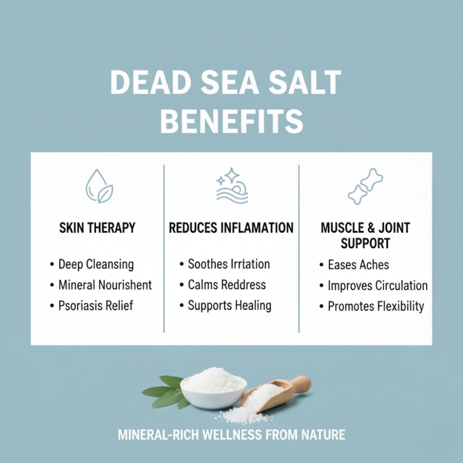 Bulk Dead Sea Salt Coarse - Natural Mineral Bath Salt | 25Kg-Imported from Jordan