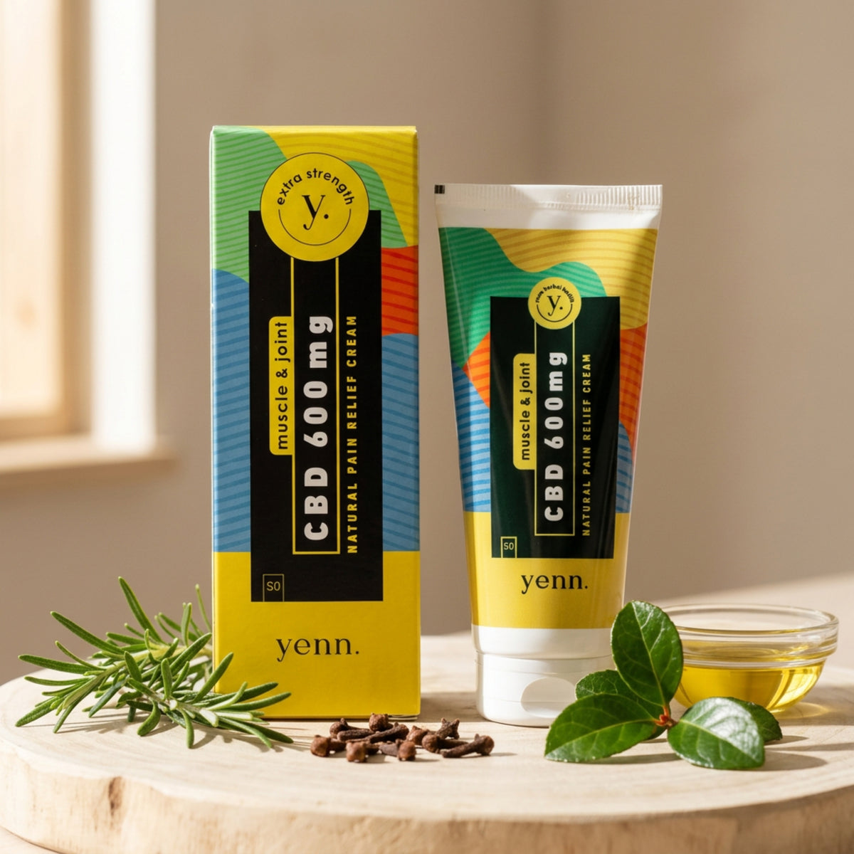 Pain Relief Cream – Yenn CBD 600mg Muscle & Joint, 60ml