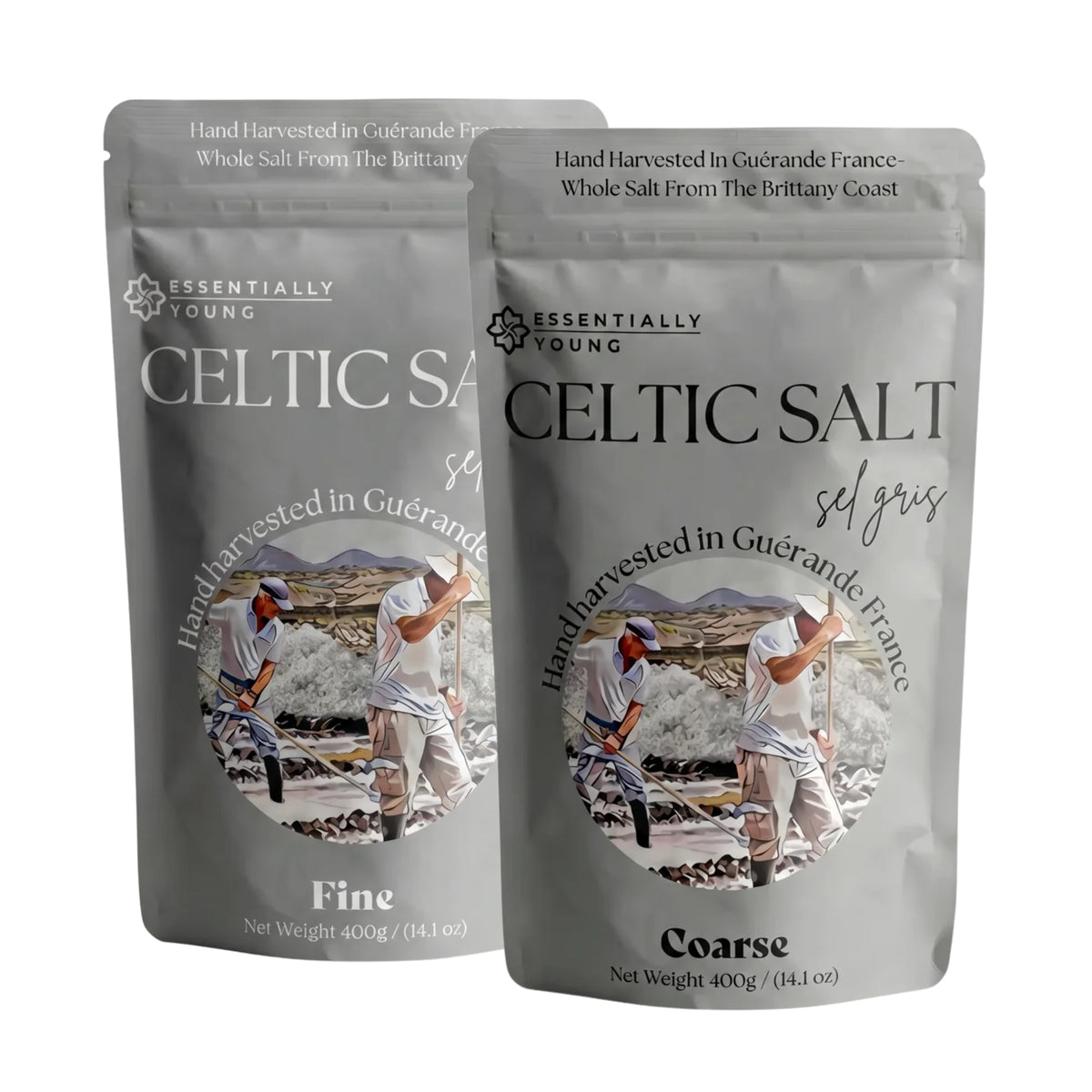 Celtic Sea Salt Bundle – Coarse & Fine 2 x 400g