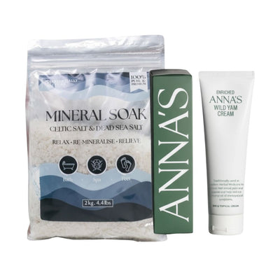 Period Cramp Relief Bundle | Wild Yam Cream & Mineral Bath Soak