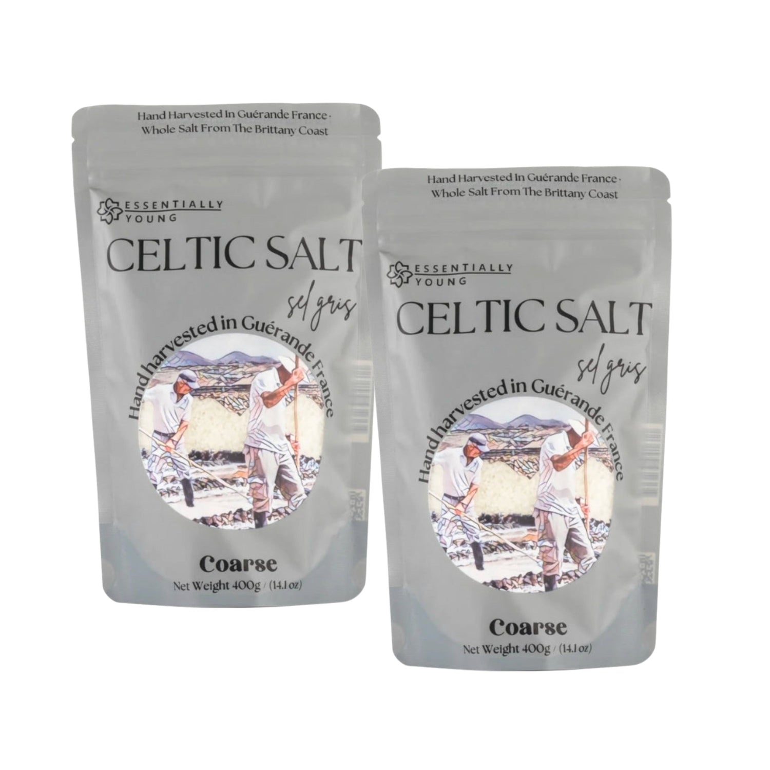 Celtic Salt Sel Gris Bundle | 2 x 400g Resealable Packets