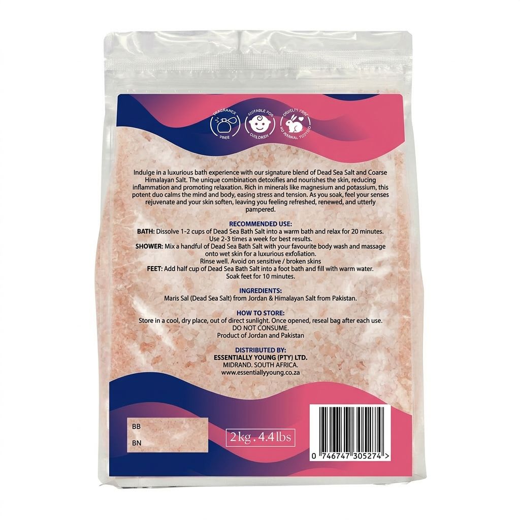 Serenity Bath Soak. Blend of Dead Sea Salt & Himalayan. 2kg