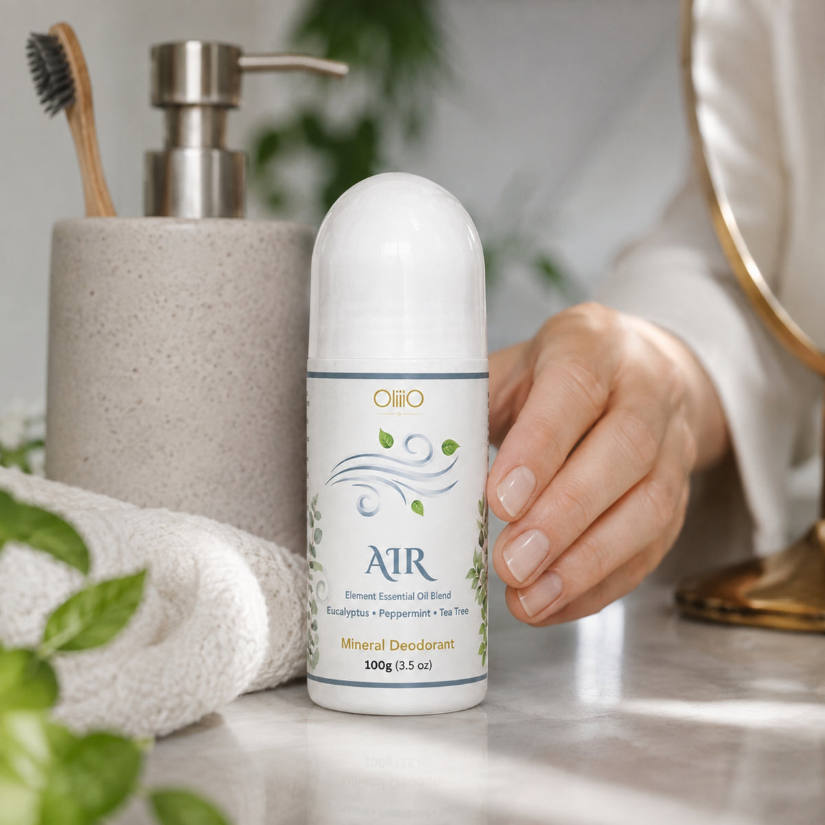 Roll On Mineral Deodorant – AIR Eucalyptus, Peppermint & Tea Tree 100g