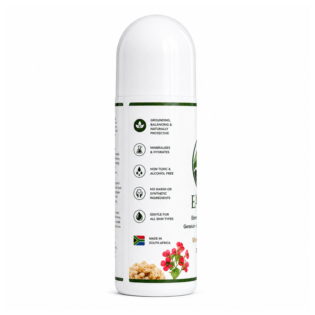 Roll On Mineral Deodorant – EARTH Geranium, Cedarwood & Frankincense 100g