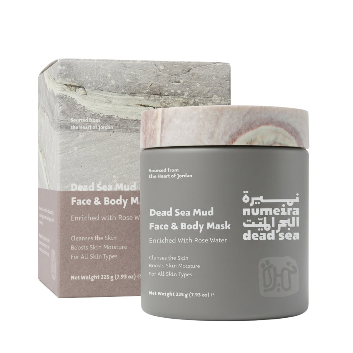 Face & Body Mask – Numeira Dead Sea Mud with Rose Water, 225g