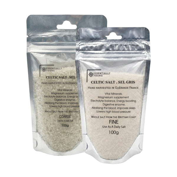 Celtic Salt Bundle 100g | Essentially Young Fine & Coarse