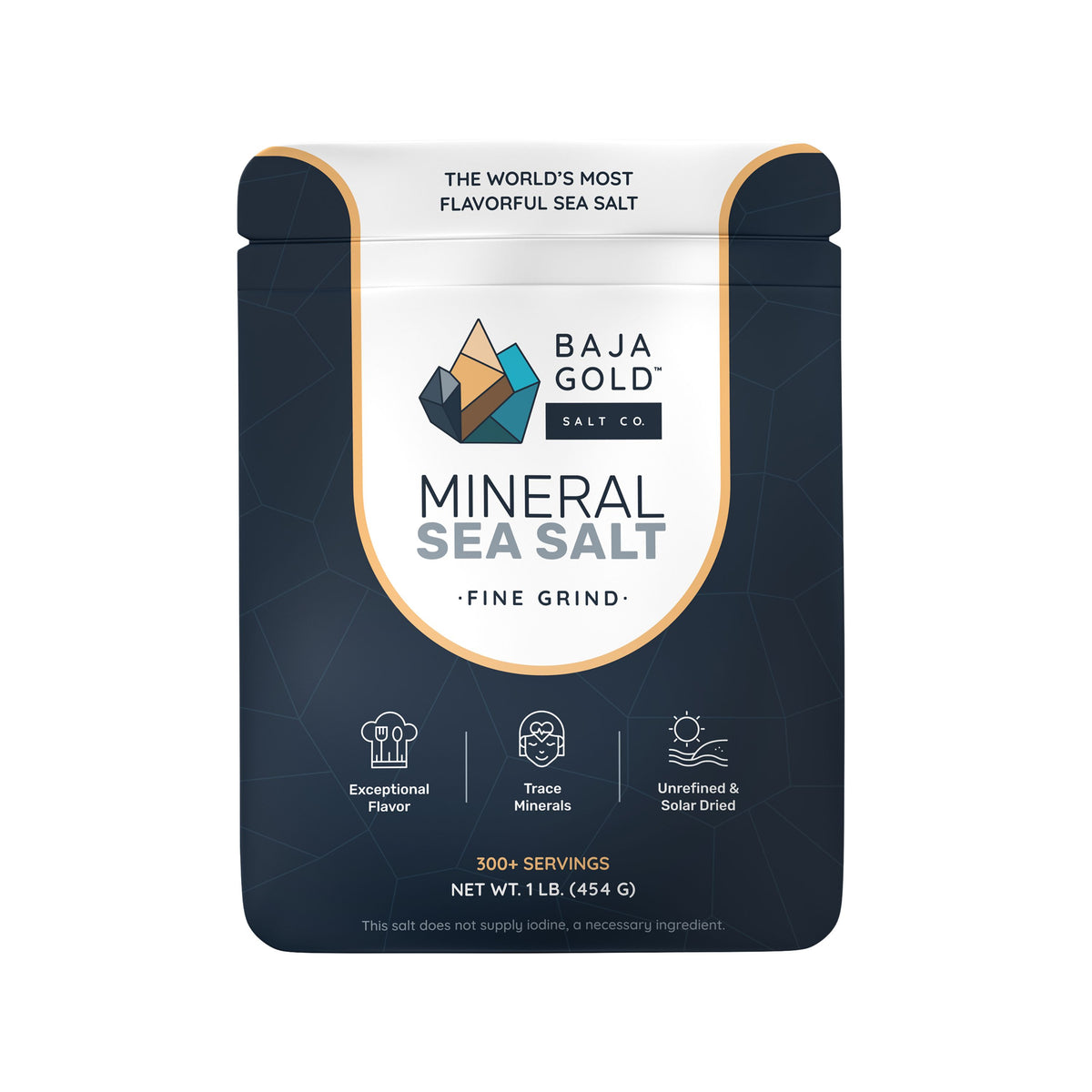 Mineral Sea Salt - Fine Grind, Unrefined, Trace Minerals | AUTHENTIC BAJA GOLD