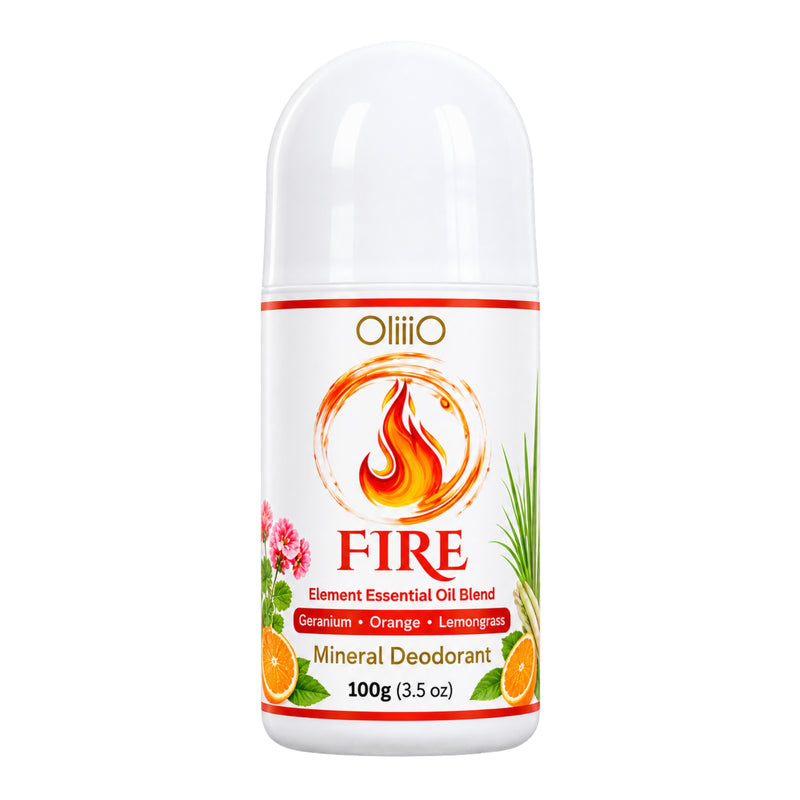 Roll On Mineral Deodorant – FIRE Geranium, Orange & Lemongrass 100g