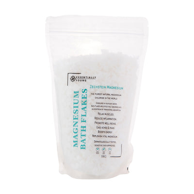 ZECHSTEIN Magnesium Chloride Bath Flakes 1kg *** PLUS 100g FREE Celtic Salt Pouch *** (value R99)
